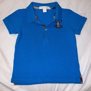 Burberry baby boys bright blue polo 12 mo